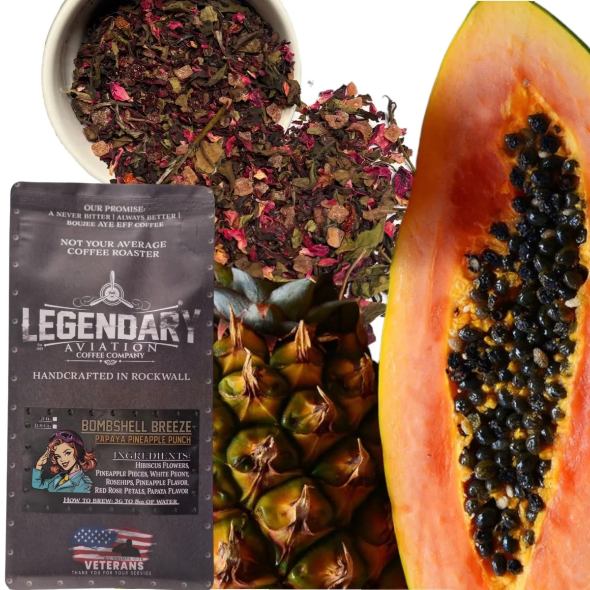 Bombshell Breeze | Papaya Pineapple Punch Loose Leaf Tea — Tropical and Refreshing - Image 3