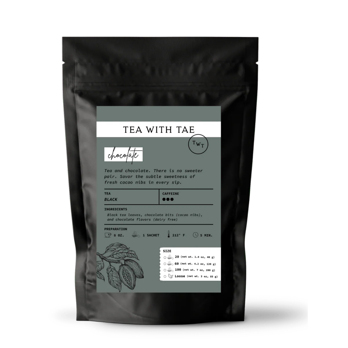 Chocolate Tea Pouch - Image 2