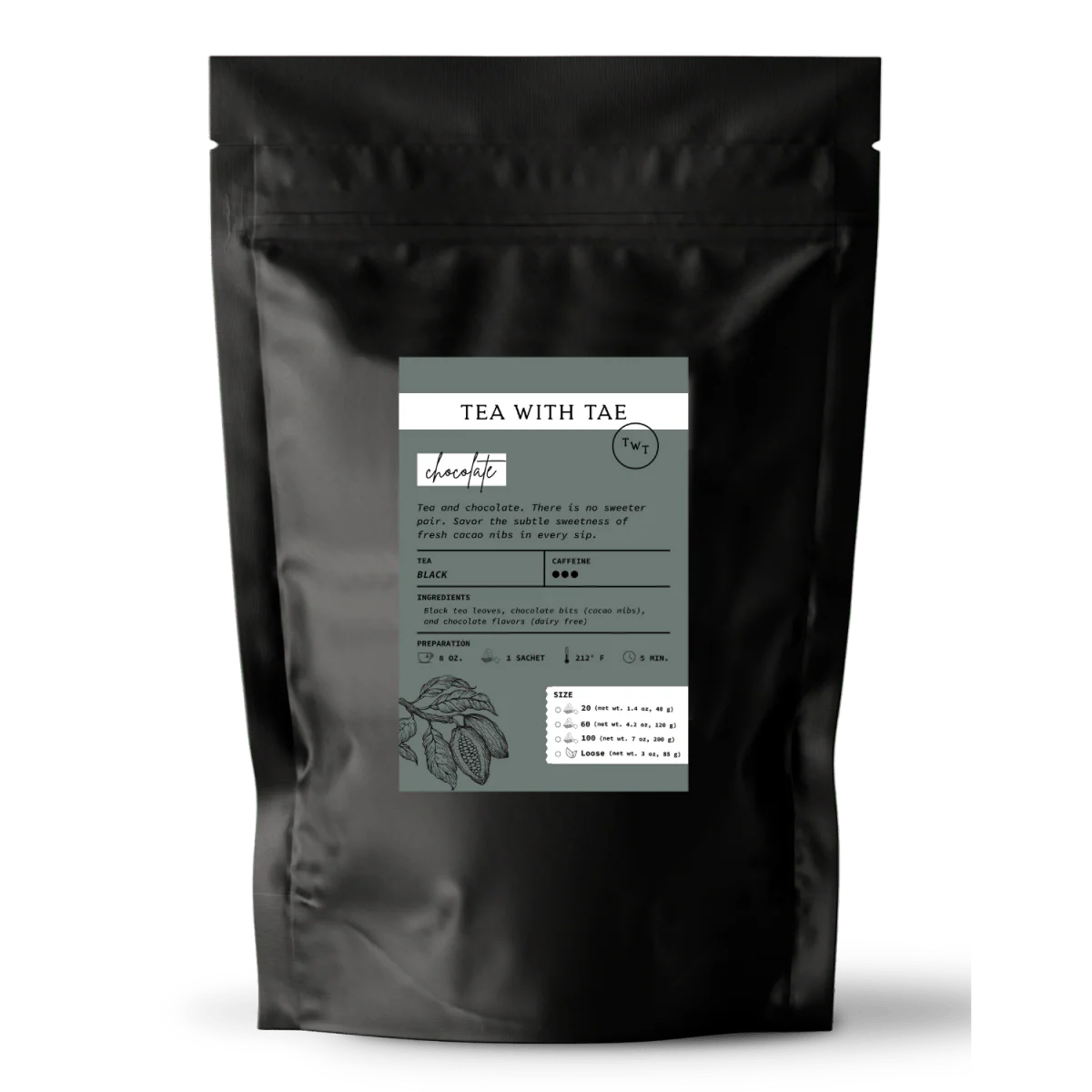 Chocolate Tea Pouch - Image 4