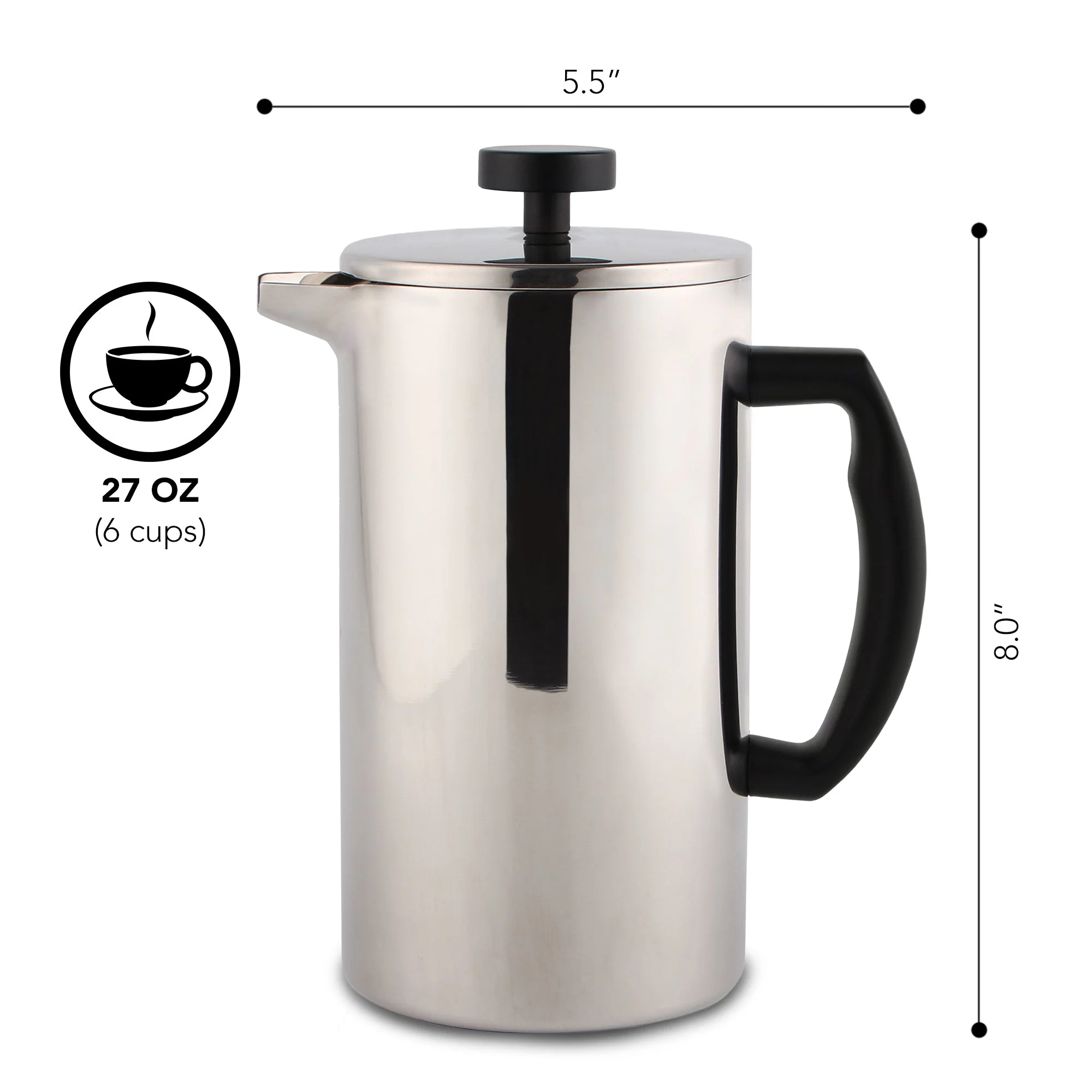 French Press Essentials Bundle, Stainless Steel - Image 3